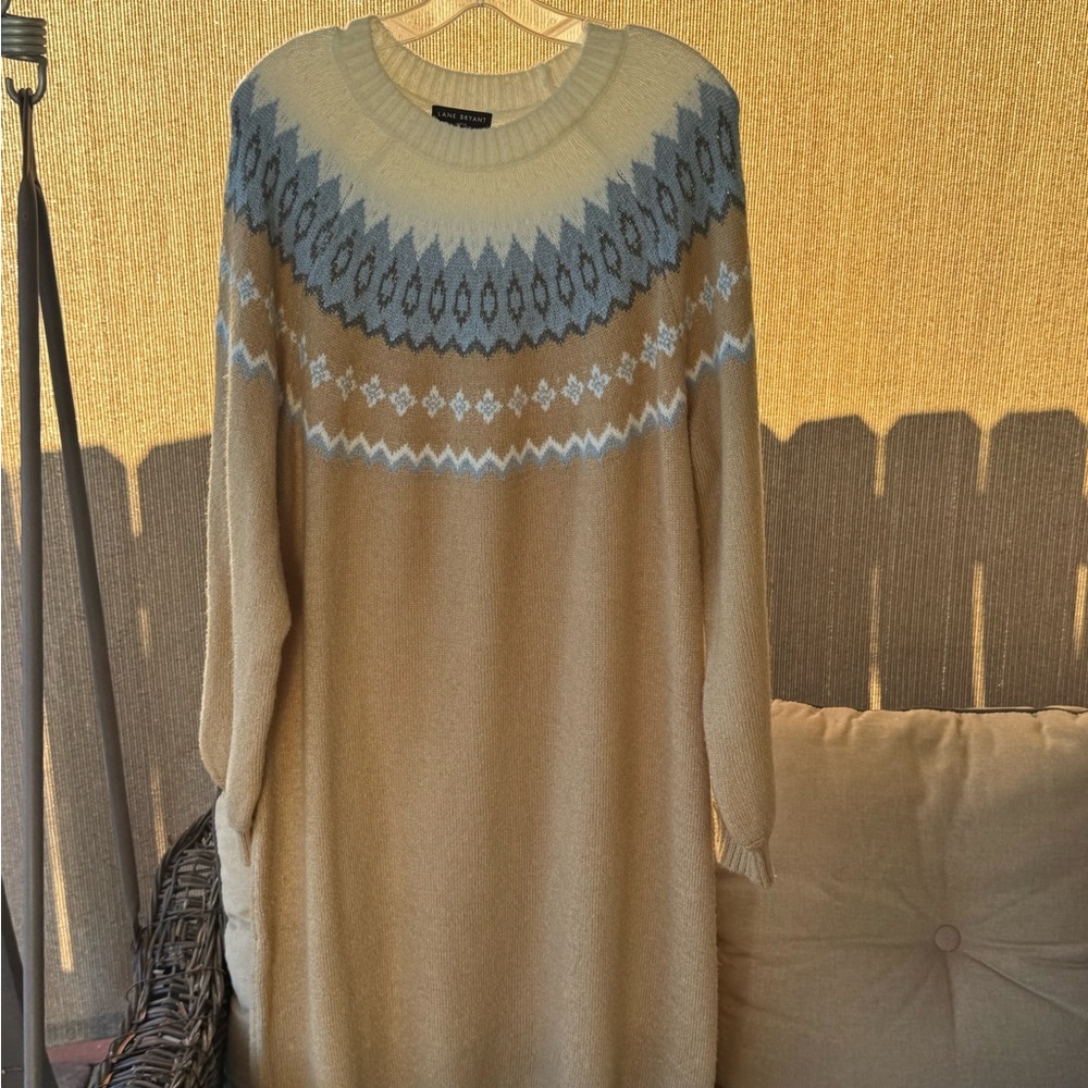 Cozy Beige and Gray Sweater